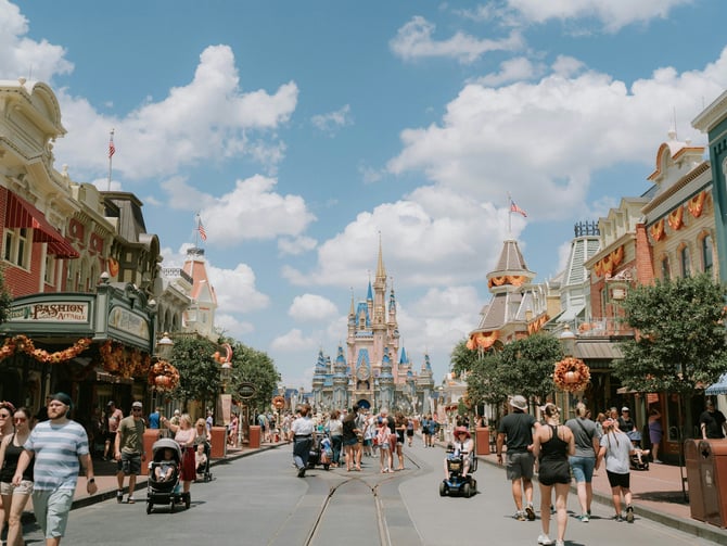 Main Street USA leading to Cinderella Castle at Walt Disney World